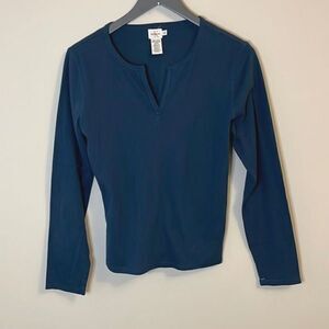 Calvin Klein Jeans Long Sleeve Top.‎ Size Large. Teal